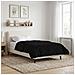 Duvet Estivo Nero 155 x 220 cm Microfibra e Fleece Teddy - Foto miniatura 4
