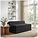 Divano Letto Pieghevole Nero 120 x 60 x 49 cm Tessuto - Foto miniatura 2