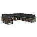 Set Divano da Giardino 11 pcs Grigio polyrattan - Foto miniatura 1