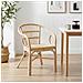 Sedia Impilabile Naturale 58 x 60 x 81 cm Rattan - Foto miniatura 3