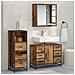 Set di mobili per il bagno con cassetto 3 pcs Legno vecchio - Foto miniatura 2
