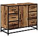 Set di mobili per il bagno con cassetto 3 pcs Legno vecchio - Foto miniatura 8