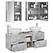 Set di mobili per il bagno 5 pcs Grigio Cemento - Foto miniatura 3