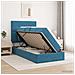 Letto con contenitore e materasso Blu Scuro 100 x 200 cm - Foto miniatura 2