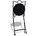 Sedie da Bistrot Pieghevoli 2 pz in Ceramica Nero e Bianco - Foto miniatura 2