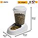 Distributore Di Cibo Secco Crocchette Per Cani E Gatti 3 Litri Zenith Pratica Mangiatoia Dispenser Cibo Biscotti Per Animali, Serbatoio Trasparente Con Coperchio, Fondo Antiscivolo, 20,2 X 29,2 X H 28,8 Cm Blu - Foto miniatura 2
