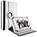 Custodia A Libro Con Supporto Girevole Per Tablet Da 10 Pollici - Bianca - Foto miniatura 12