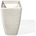 Vaso Da Fiori Moderno Rettangolare Bianco 74x32x45cm Baris - Foto miniatura 3