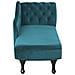 Chaise Longue Destra In Velluto Verde Smeraldo Nimes - Foto miniatura 25