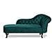 Chaise Longue Destra In Velluto Verde Smeraldo Nimes - Foto miniatura 4