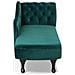 Chaise Longue Destra In Velluto Verde Smeraldo Nimes - Foto miniatura 7