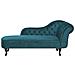 Chaise Longue Destra In Velluto Verde Smeraldo Nimes - Foto miniatura 27