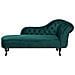 Chaise Longue Destra In Velluto Verde Smeraldo Nimes - Foto miniatura 15