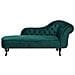 Chaise Longue Destra In Velluto Verde Smeraldo Nimes - Foto miniatura 9