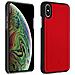 Cover Apple Iphone X / Xs Protezione Rigida Pelle Vera Akashi Rosso - Foto miniatura 1