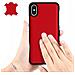Cover Apple Iphone X / Xs Protezione Rigida Pelle Vera Akashi Rosso - Foto miniatura 4