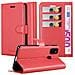 Custodia Compatibile Con Samsung Galaxy M30s In Rosso Carminio - Coperchio Protettiva Con Chiusura Magnetica, Funzione Stand E Tasca Per Le Carte - Foto miniatura 1