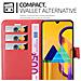 Custodia Compatibile Con Samsung Galaxy M30s In Rosso Carminio - Coperchio Protettiva Con Chiusura Magnetica, Funzione Stand E Tasca Per Le Carte - Foto miniatura 2