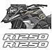 2pcs Adesivi R1250 Compatibile Con R1250 Gs R 1250 Hp Motorrad 2018 2019 Adventure Moto (bianco)  - Foto miniatura 1