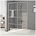 Parete Doccia Walk In Argento 140x195 Cm Vetro Trasparente Esg - Foto miniatura 1