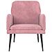 Poltrona Rosa 62x79x79 Cm Velluto - Foto miniatura 3