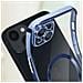 Cover Magsafe Per Iphone 13 Silicone Protezione Fotocamera Bordo Cromato Blu - Foto miniatura 3