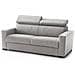 Divano Fisso Alexandra, Divano A 2 Posti, 100% Made In Italy, Sofà Soggiorno, In Tessuto Imbottito, Con Poggiatesta Regolabili E Braccioli Slim, Cm 180x95h85, Grigio - Foto miniatura 2