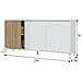 Credenza Woburn, Buffet Da Soggiorno A 3 Ante, Madia Moderna Da Salotto, 154x40h74 Cm, Bianco - Foto miniatura 3