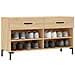Panca Porta Scarpe Rovere Sonoma 102x35x55 Cm Legno Multistrato - Foto miniatura 3