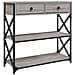 Tavolino Consolle Grigio Sonoma 75x28x75 Cm Legno Multistrato - Foto miniatura 2