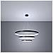 Sollux Lighting Lampadario Rio 3 55/78/110 Nero Led 4000k Th. 177 - Moderno Lampadario Nero 150x110x110 Cm - Foto miniatura 3