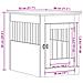 Gabbia Cani Da Arredamento Bianca 55x80x68cm Legno Multistrato - Foto miniatura 7