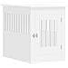 Gabbia Cani Da Arredamento Bianca 55x80x68cm Legno Multistrato - Foto miniatura 1