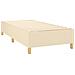 Letto A Molle Con Materasso E Led Crema 90x190 Cm In Tessuto - Foto miniatura 4