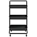 Carrello Da Cucina 3 Ripiani Nero 42x35x85 Cm Ferro E Abs - Foto miniatura 2