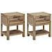 Comodini Con Cassetti 2 Pz 40x30x48 Cm Legno Massello Di Acacia - Foto miniatura 2