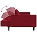 Lusso Casadino -  Divano Letto A 2 Posti Con 2 Cuscini Rosso Vino In Velluto - Foto miniatura 6