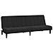 Divano Letto a 2 Posti Nero in Velluto - Foto miniatura 1