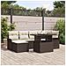 Set Divano da Giardino 7 Pezzi con Cuscini Marrone Rattan - Foto miniatura 2