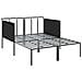 Lettino prendisole con cuscini per 2 persone Anthracite 115x153x69,5 cm Acciaio - Foto miniatura 5