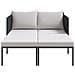 Lettino prendisole con cuscini per 2 persone Anthracite 115x153x69,5 cm Acciaio - Foto miniatura 6