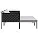 Lettino prendisole con cuscini per 2 persone Anthracite 115x153x69,5 cm Acciaio - Foto miniatura 7