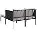 Lettino prendisole con cuscini per 2 persone Anthracite 115x153x69,5 cm Acciaio - Foto miniatura 8