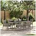 Set da Pranzo per Giardino da 7 Pezzi con Cuscini Grigio Polyrattan - Foto miniatura 2