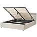 Letto Ottomana Con Led Tessuto Armelle 160 X 200 Cm Beige - Foto miniatura 2