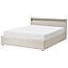 Letto Ottomana Con Led Tessuto Armelle 160 X 200 Cm Beige - Foto miniatura 3