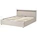 Letto Ottomana Con Led Tessuto Armelle 160 X 200 Cm Beige - Foto miniatura 5