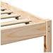 Struttura del letto Marrone Legno di pino massello - Foto miniatura 9