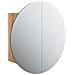 Armadio da Bagno con Specchio Rotondo e LED Rovere 47x47x17,5cm - Foto miniatura 1