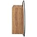 Armadio da Bagno con Specchio Rotondo e LED Rovere 47x47x17,5cm - Foto miniatura 7